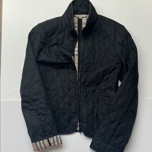 Burberry Black Quilted Jacket - Size XS